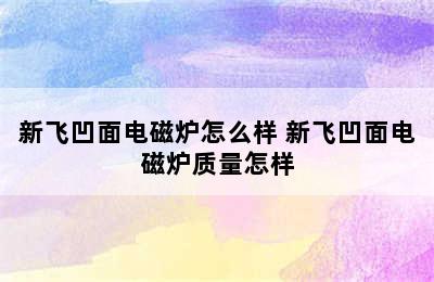 新飞凹面电磁炉怎么样 新飞凹面电磁炉质量怎样